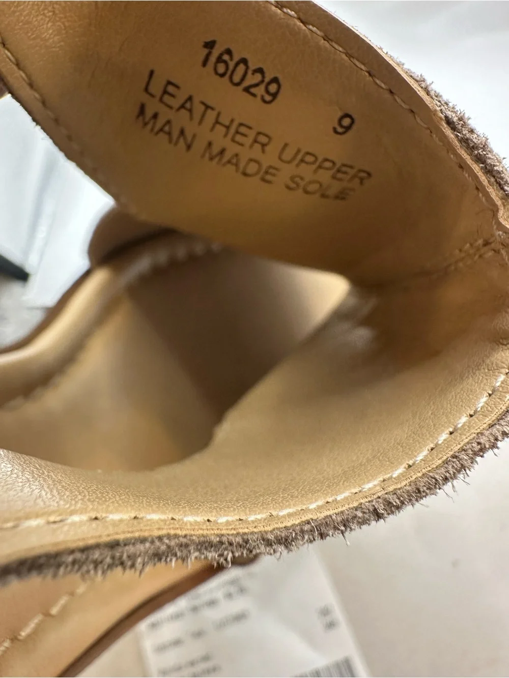 Sophia Milano Taupe Suede Slingback Wedge Sandals Size 9